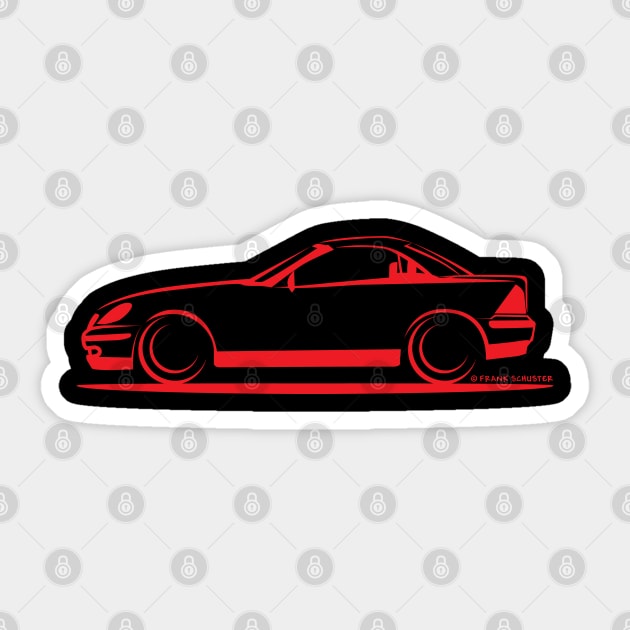 Mercedes Benz SLK R170 Hard Top Red Sticker by PauHanaDesign